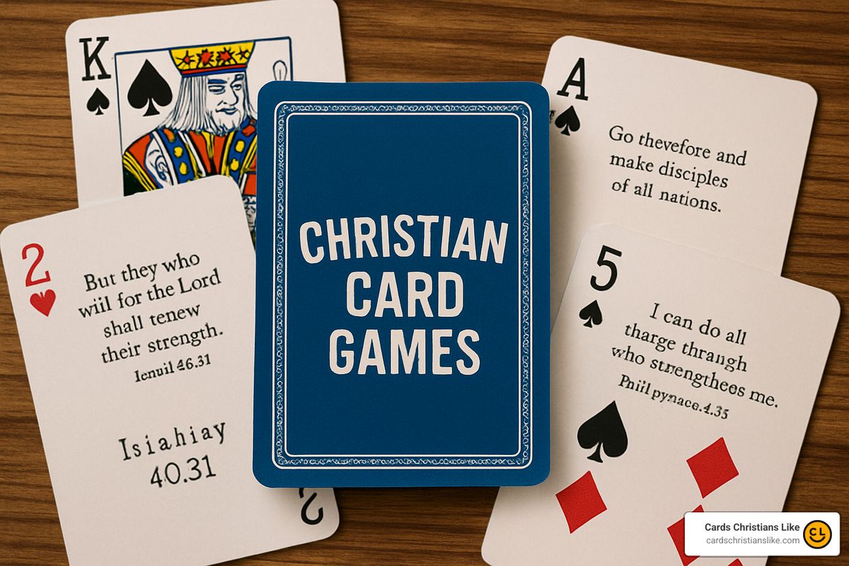 Youth group playing christian card games - christian card games